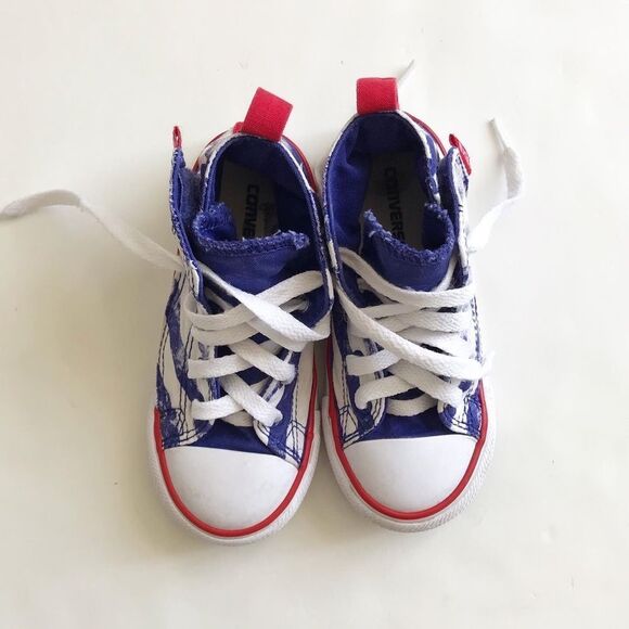 Converse chuck taylor American flag Stars and Stripes sneakers VGUC  size 9 - Picture 4 of 9